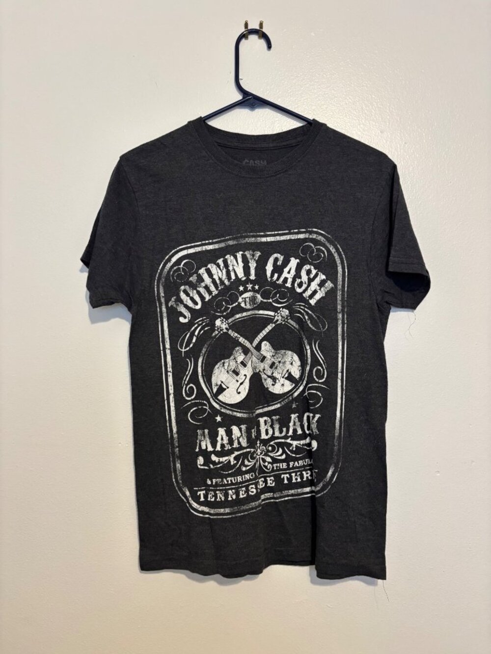 Johnny Cashe Man in Black Tennessee Three T-Shirt XL Black Graphic Retro